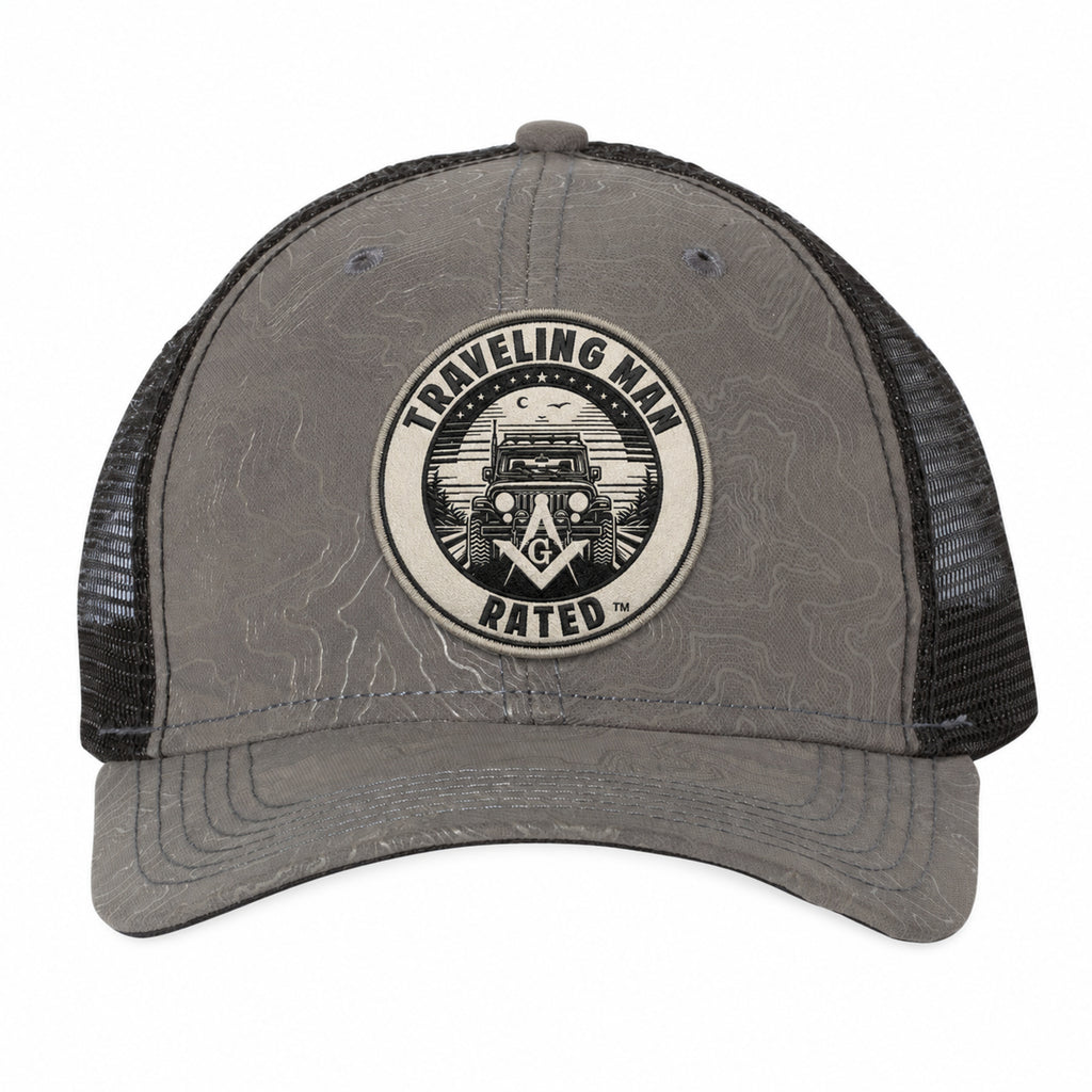 Traveling Man Dri Duck Topographical Trucker Cap