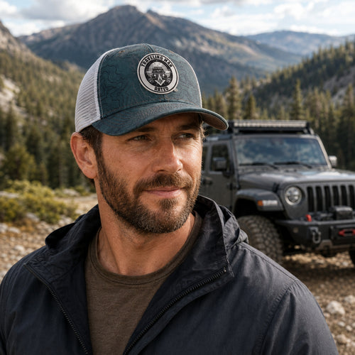Traveling Man Dri Duck Topographical Trucker Cap